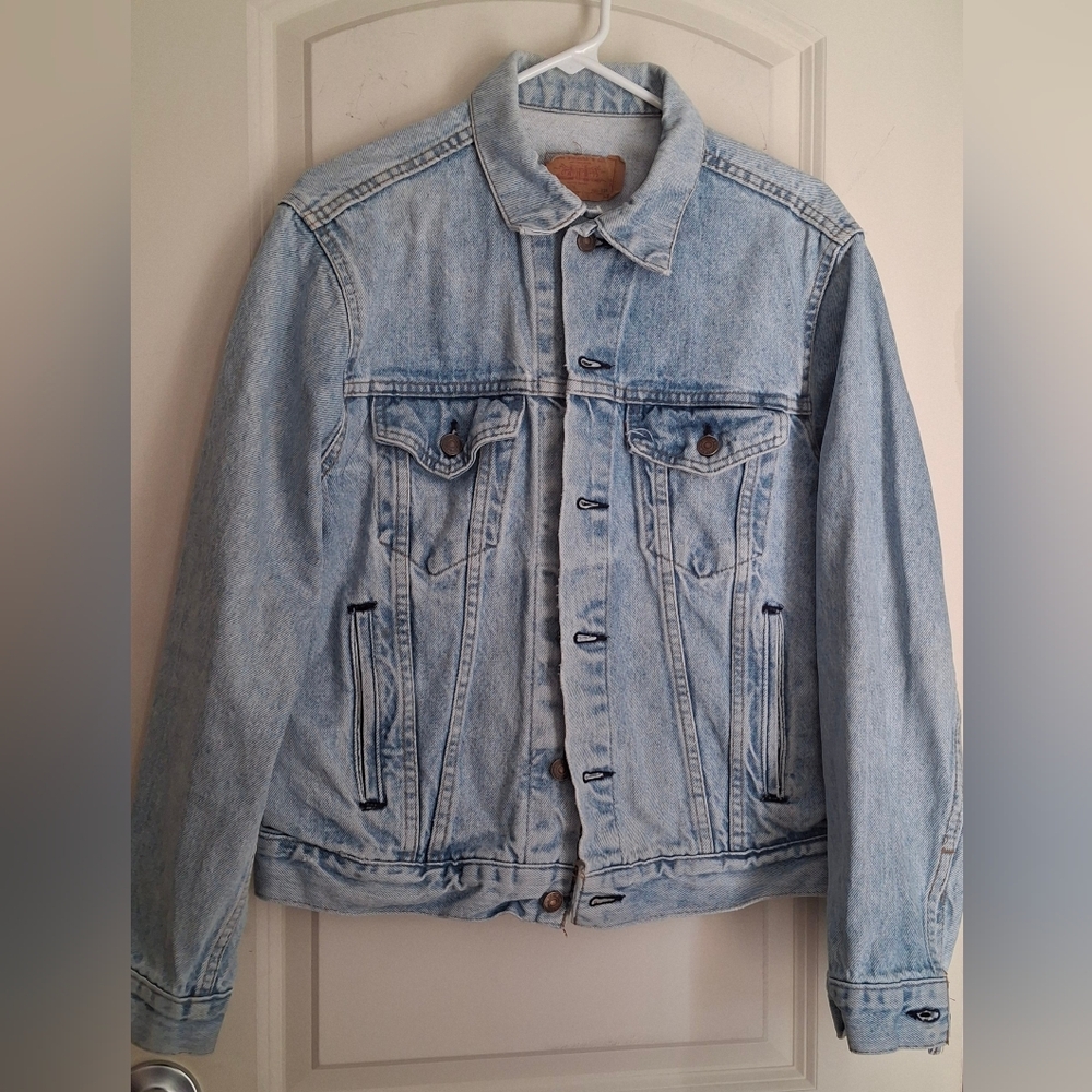 Levi's Light Blue‎ Denim Jacket Womens Vintage Casual Retro Gypsy Sku 11 Western